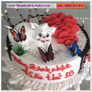 Bánh Sinh Nhật Con Mèo Tuổi Mão - A38